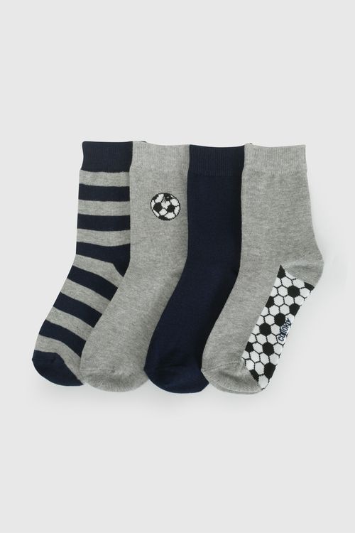 Pack Cuatro Medias Azul De Niño