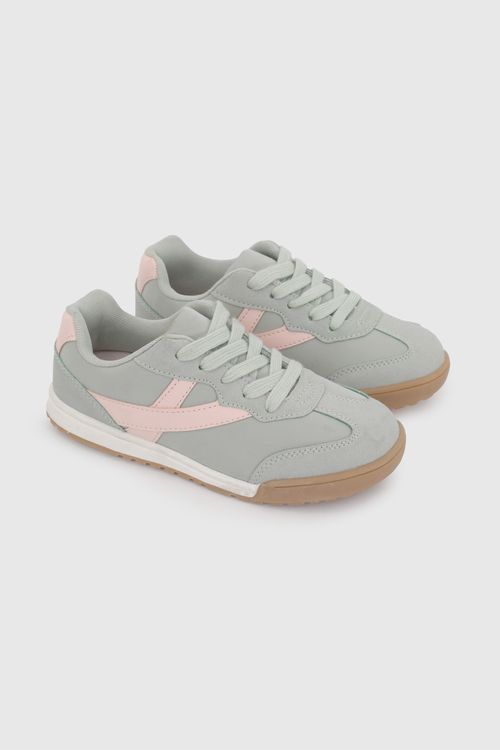 Zapatilla Urbana Menta Y Rosado De Niño