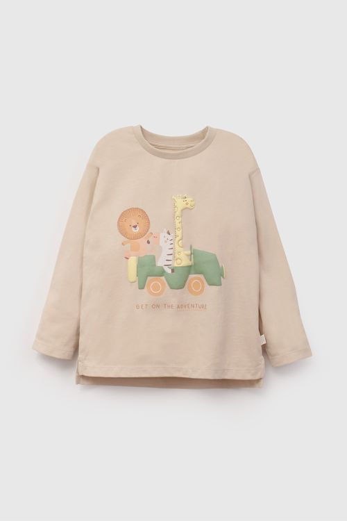 Polo Beige Safari De Niño Infantil