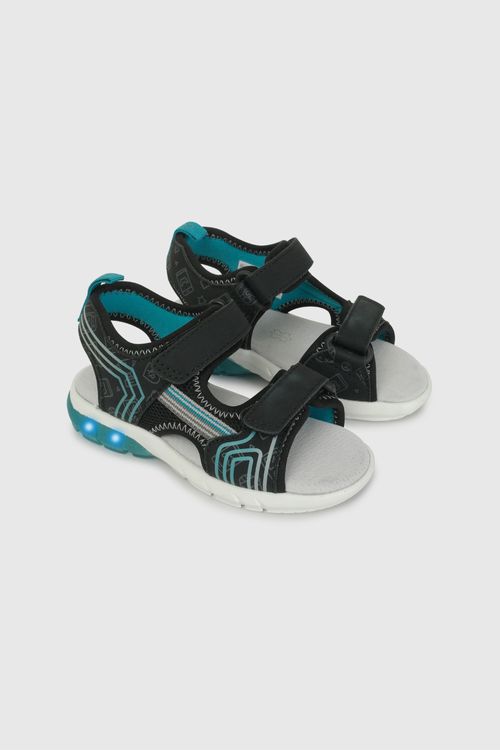 Sandalia Deportiva Negra Luces De Caminante