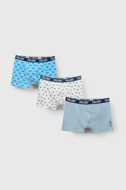 Pack 3 Bóxer Mickey Mouse Celeste