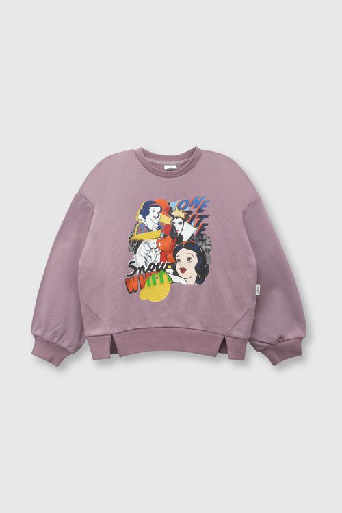 Polera De Niña Princesas Uva / Grape (2 A 12 Años)
