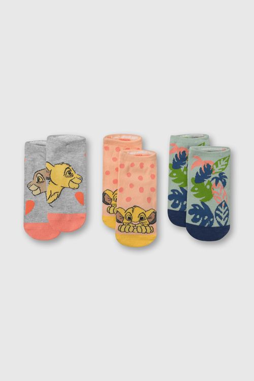 Pack De 3 Medias Corto Disney Simba Gris