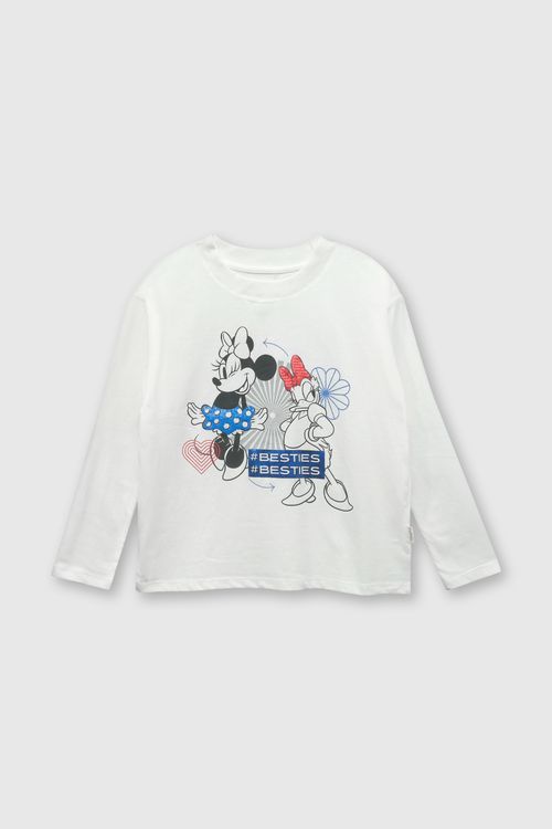 Polo Disney Blanca De Niña