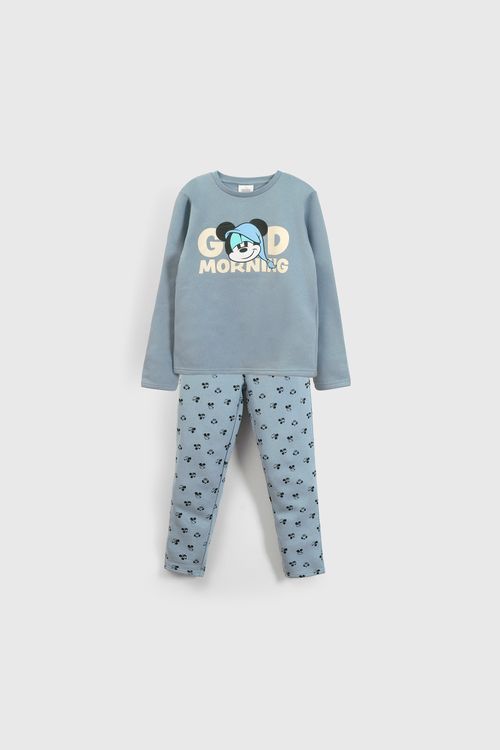Pijama De Franela Mickey Mouse Azul