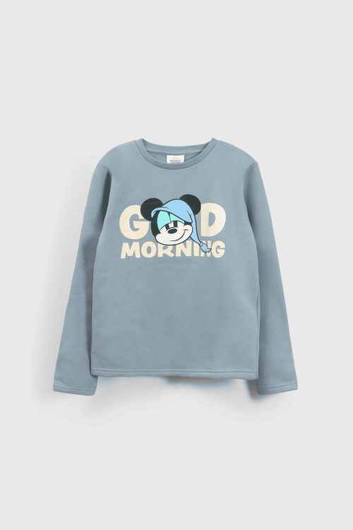 Pijama De Franela Mickey Mouse Azul