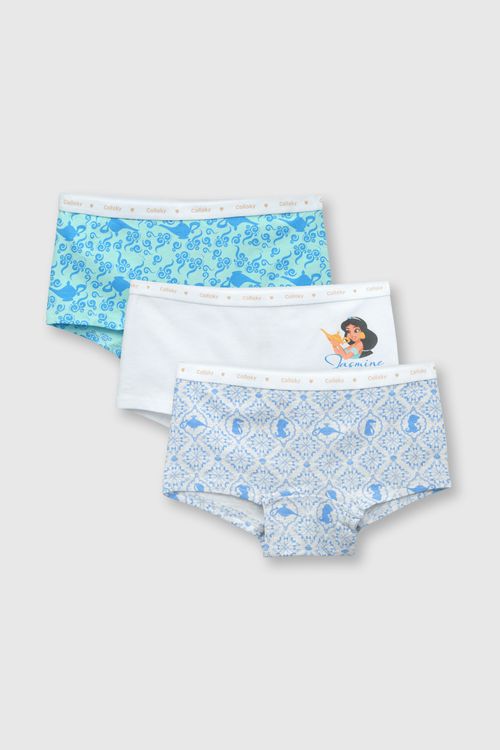 Calzón De Niña 3 Pack Princess Aqua (2 A 12 Años)