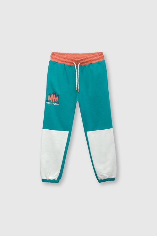 Pantalón Buzo De Niño Mickey Turquesa (2 A 12 Años)