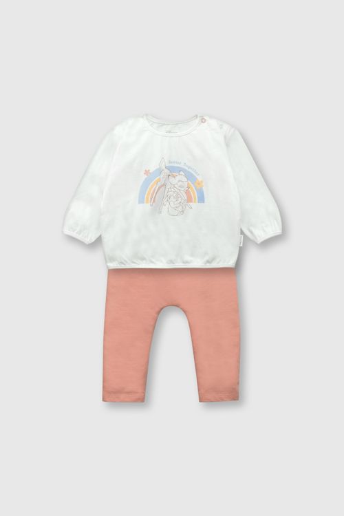 Conjunto De Bebé Niña Bambi Off White Oeje0210V24