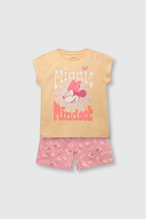 Pijama De Niña Minnie De Algodón Damasco (2 A 12 Años)