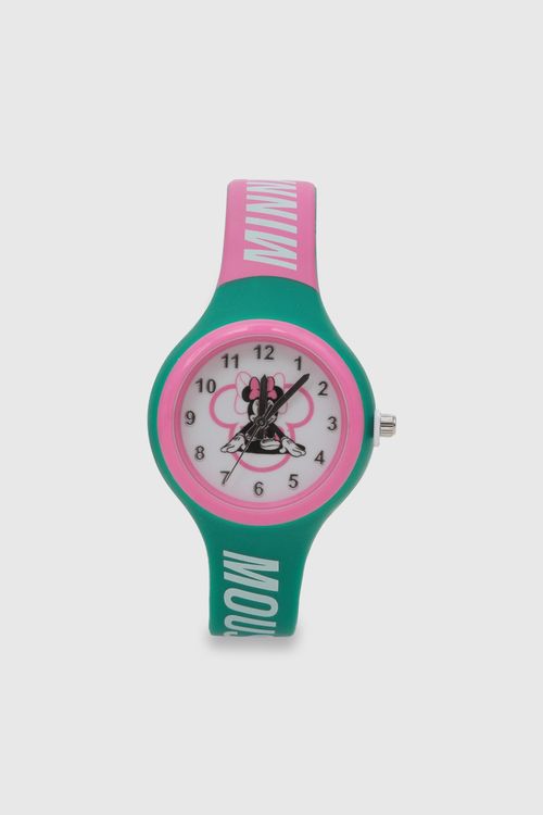 Reloj De Niña Minnie Analogo Green / Verde (Talla Única)