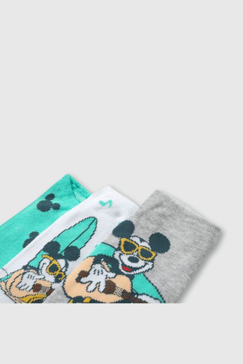 Pack De 3 Medias Corto Disney Mickey Gris
