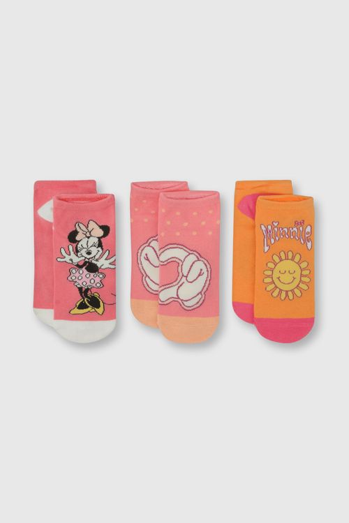 Medias De Niña 3 Pack Minnie Damasco (23-37)