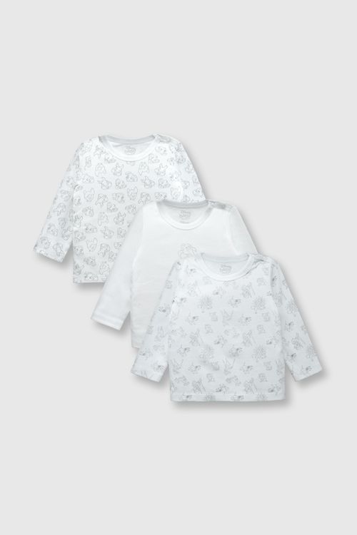 Camiseta De Bebé Unisex 3 Pack Bambi Blanco / White (0 A 24 Meses)