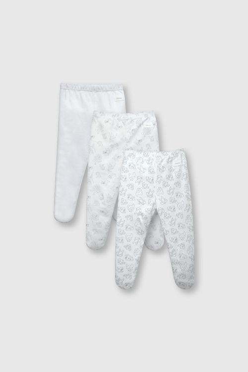 Panty Ballerina De Bebé Unisex 3 Pack Bambi Blanco / White (0 A 24 Meses)