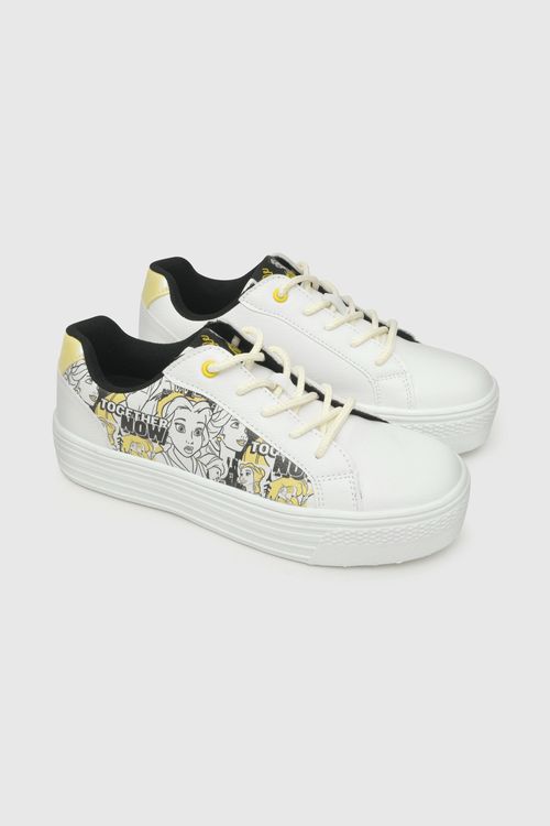 Zapatilla De Niña Disney Chunky Princesas Blanco / White (28 A 38)