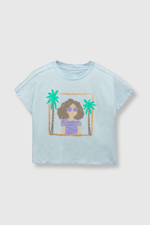 Polo De Niña Everyday Celeste