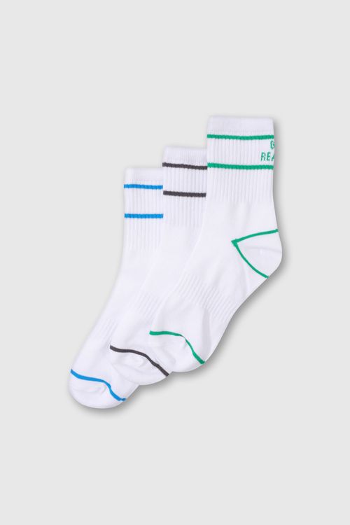 Medias Largas De Niño Blanco