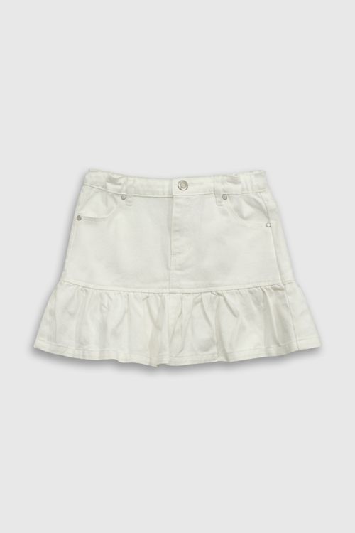 Falda De Niña Blanco