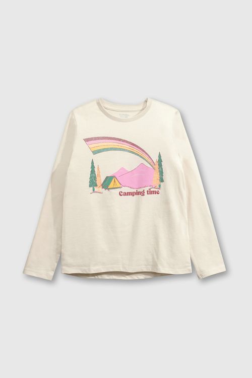 Polo De Niña Everyday Beige