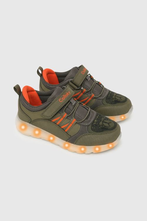 Zapatilla De Niño Luces Verde