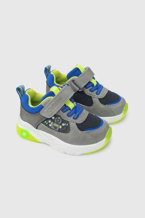 Zapatilla Luces De Niño Luces Gris