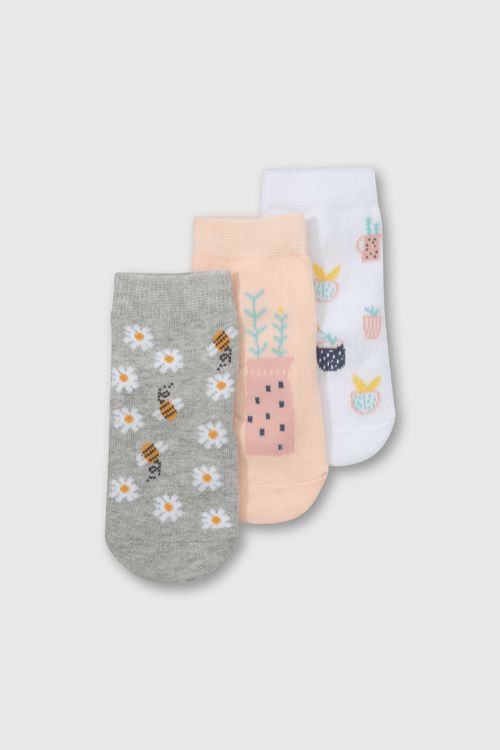 Medias Deportivas De Niña Colección Gris