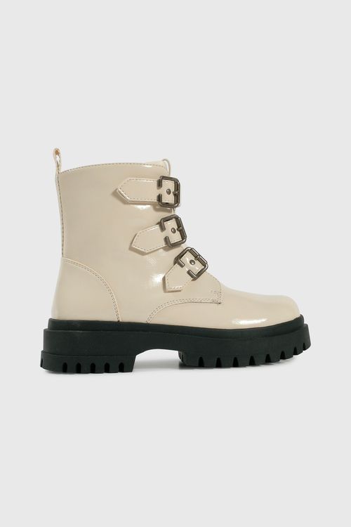 Botín De Niña Colección Beige