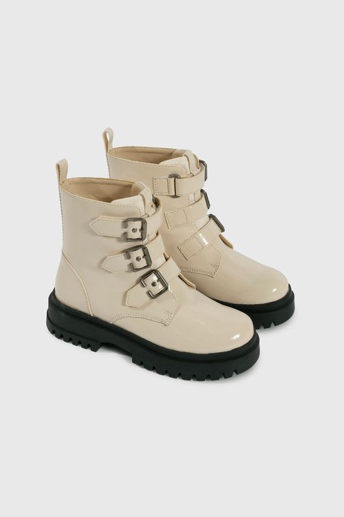 Botín De Niña Colección Beige