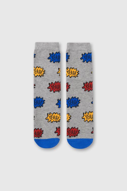 Medias Largas De Niño Gris