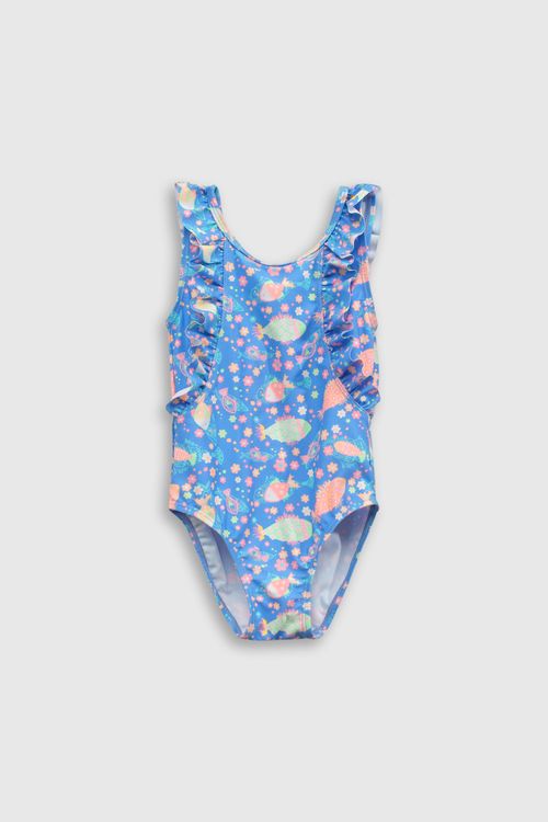 Traje De Baño De Niña Azul