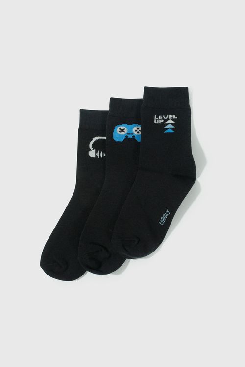 Medias 3/4 De Niño Colección Negro