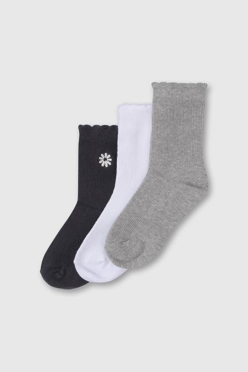 Medias Largas De Niña Gris