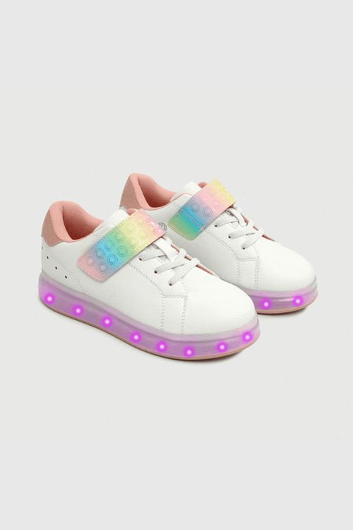 Zapatilla Luces De Niña Luces Blanco