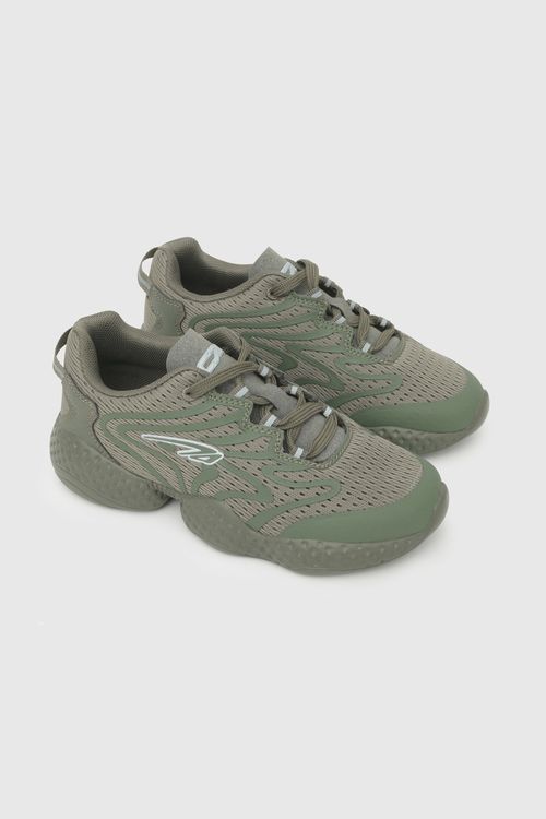 Zapatilla De Niño Sport Verde Militar