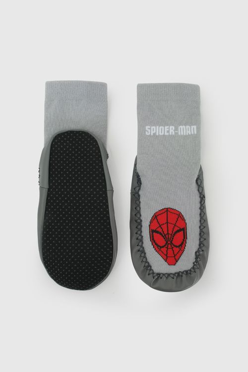 Medias Gris Antideslizante Spider Man De Niño Nspe5104V26