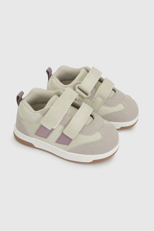 Zapatilla Blanca de Primeros Pasos para Niña de Velcro y Suela TR