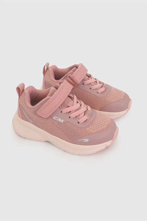 Zapatilla Deportiva Rosada de Niña en Textil con Velcro y Suela Phylon
