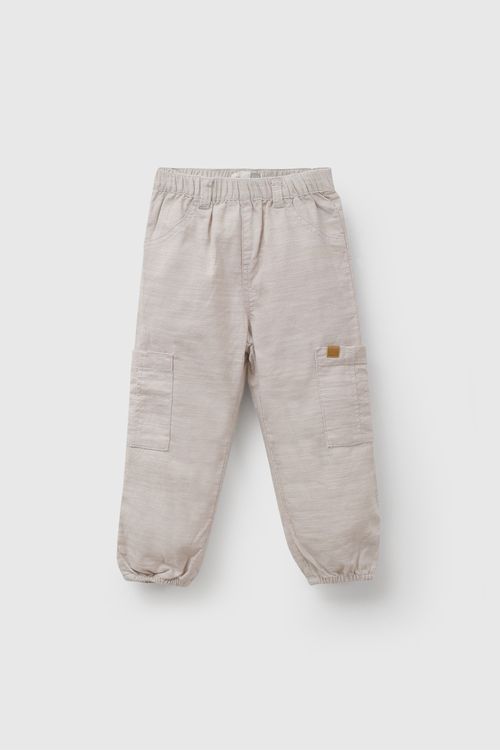 Pantalón Cargo Infantil Café de Algodón para Niño