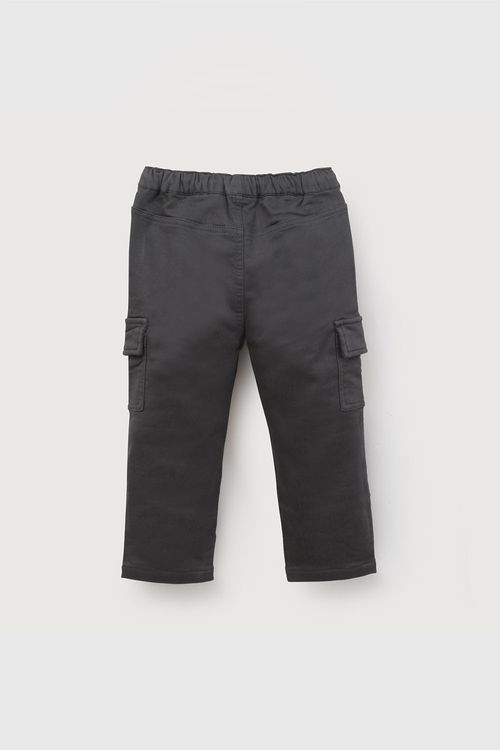 Pantalón Cargo Infantil Gris de Algodón para Niño