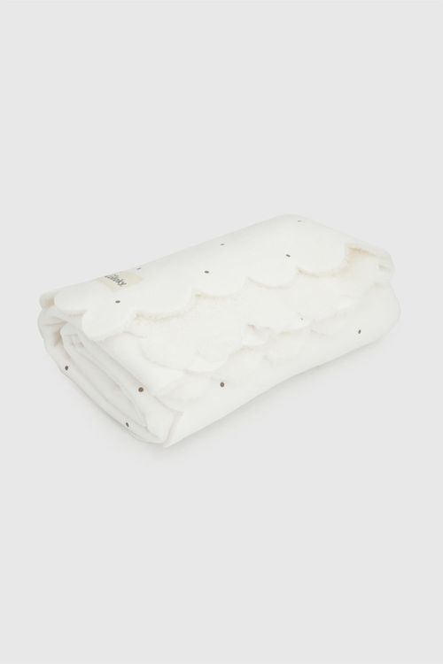 Manta Sherpa Beige Unisex para Bebé de 100% Poliéster