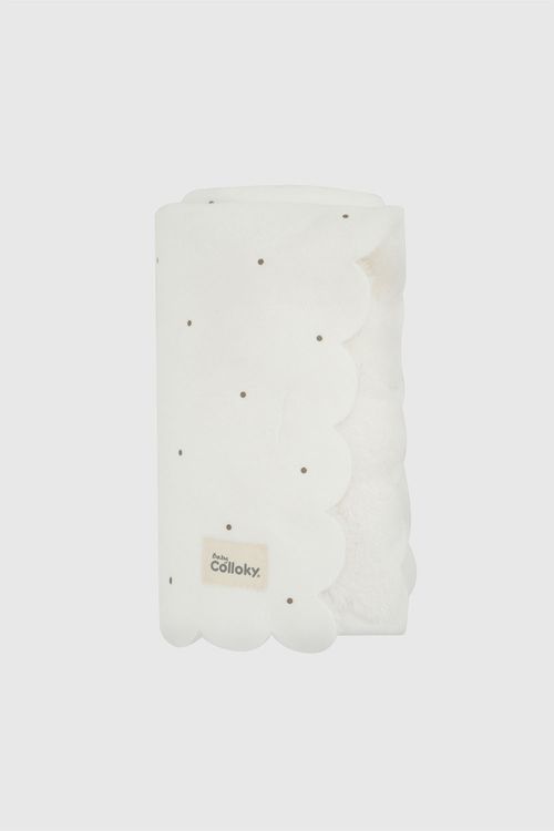 Manta Sherpa Beige Unisex para Bebé de 100% Poliéster
