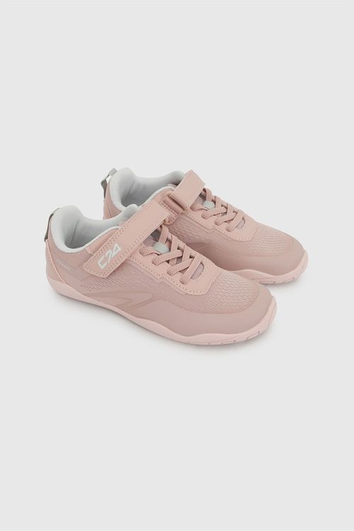 Zapatilla Deportiva Rosada de Niña en Textil Sintético con Velcro y Cordón Elástico