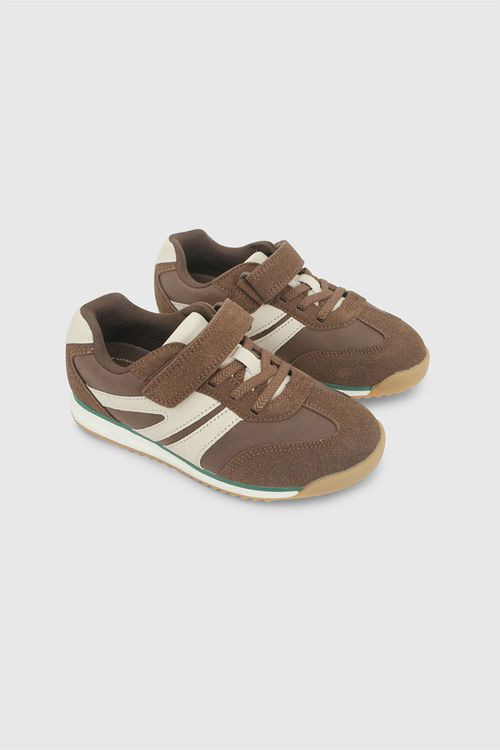 Zapatilla Lifestyle Café de Niño con Velcro y Cordón Elástico