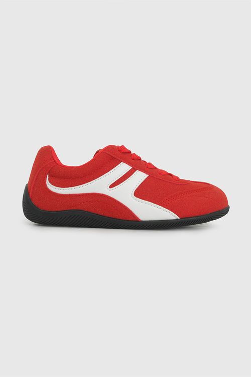 Zapatilla Lifestyle Roja de Niña en Sintético y Textil
