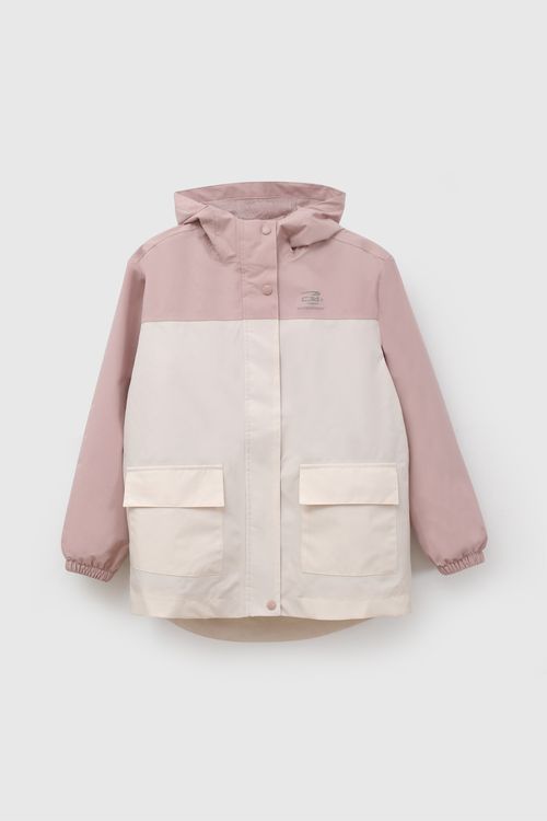 Chaqueta Outdoor Impermeable Rosada de Poliéster para Niña