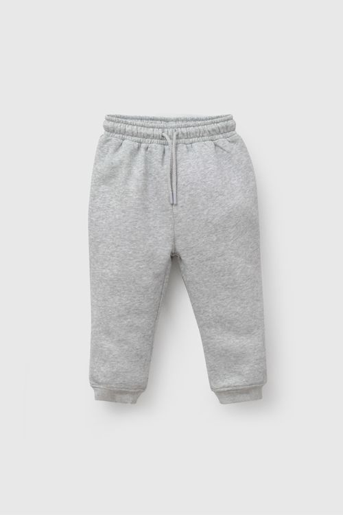 Pantalón Buzo Infantil Gris de Algodón y Poliéster para Niño