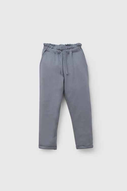 Pantalón Buzo de Algodón Celeste para Niña