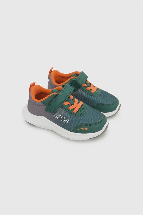 Zapatilla Deportiva Verde de Niño con Velcro y Suela Phylon