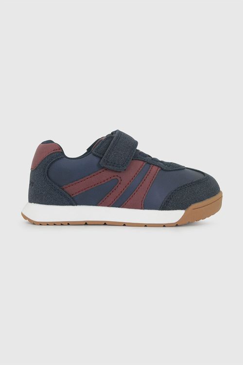 Zapatilla Lifestyle Azul de Niño con Velcro y Cordón Elástico
